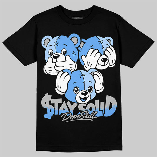 Jordan 5 Black University Blue DopeSkill T-Shirt Stay Solid Graphic Streetwear - Black
