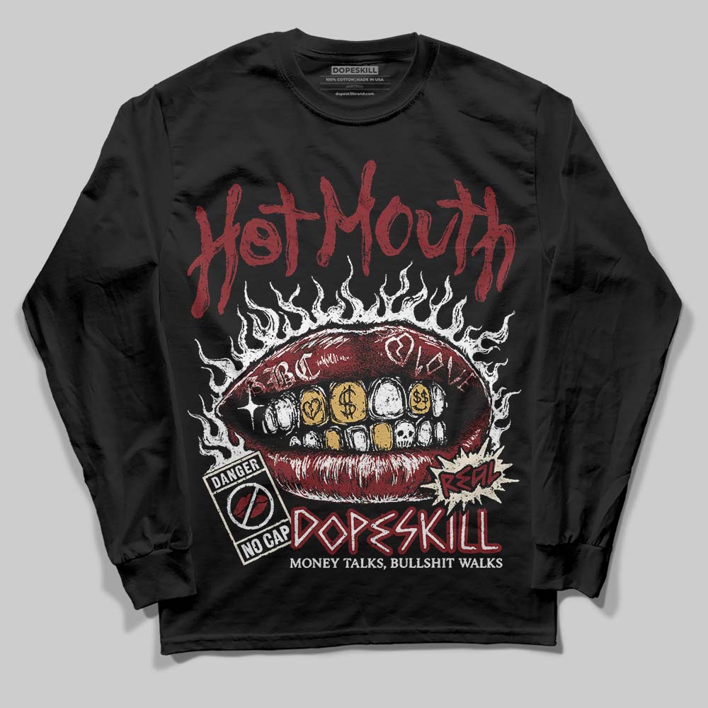 Dunk Low SE Sisterhood Sail Team Red W DopeSkill Long Sleeve T-Shirt Hot Mouth Graphic Streetwear - Black