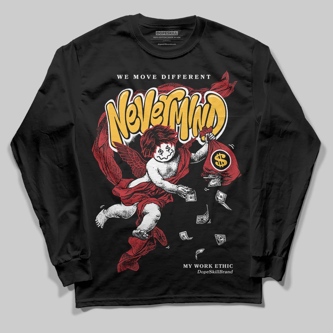 Jordan 14 Golf “Last Shot” DopeSkill Long Sleeve T-Shirt Nevermind Graphic Streetwear - Black