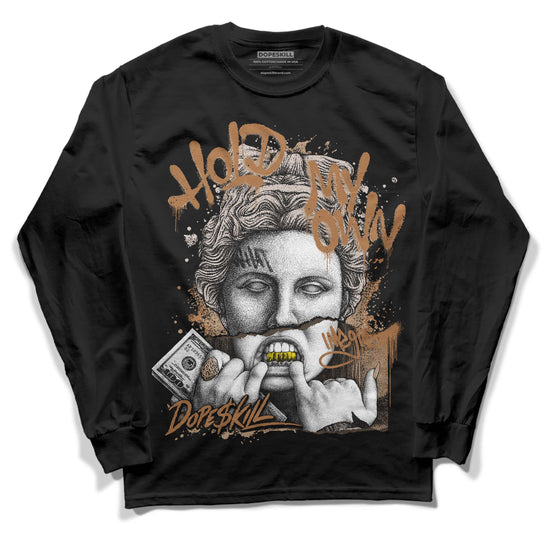 Jordan 3 Retro Palomino DopeSkill Long Sleeve T-shirt Hold My Own Graphic Streetwear - Black