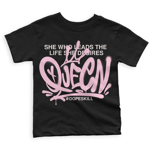 Dunk Low LX Pink Foam DopeSkill Toddler Kids T-shirt Queen Graphic Streetwear - Black