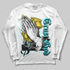 Jordan 5 Aqua DopeSkill Long Sleeve T-Shirt Trust God Graphic Streetwear - White