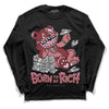 Valentine's Day Collection DopeSkill Long Sleeve T-Shirt Born To Be Rich Graphic Streetwear - Black