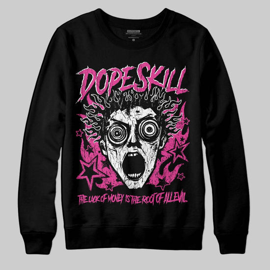 Pink Sneakers DopeSkill Sweatshirt Root of Evil Graphic Streetwear - Black