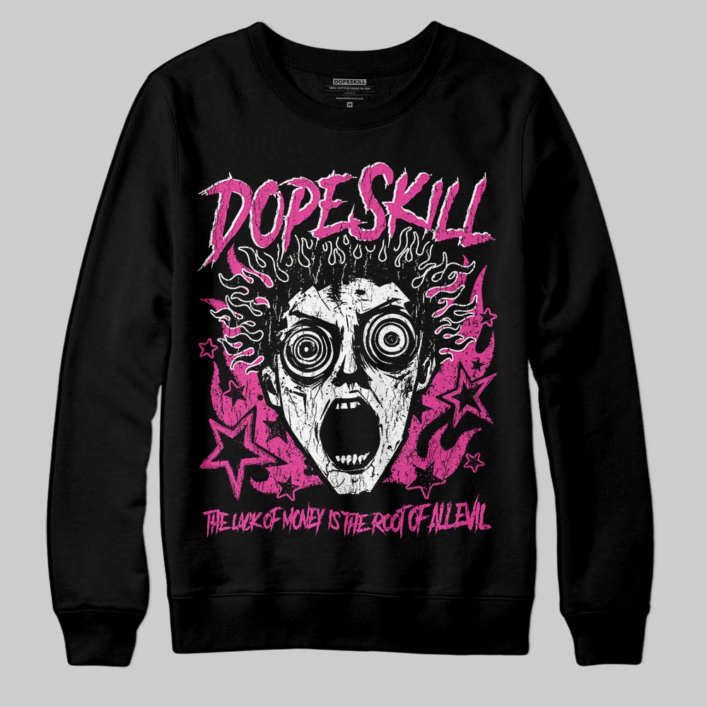 Pink Sneakers DopeSkill Sweatshirt Root of Evil Graphic Streetwear - Black