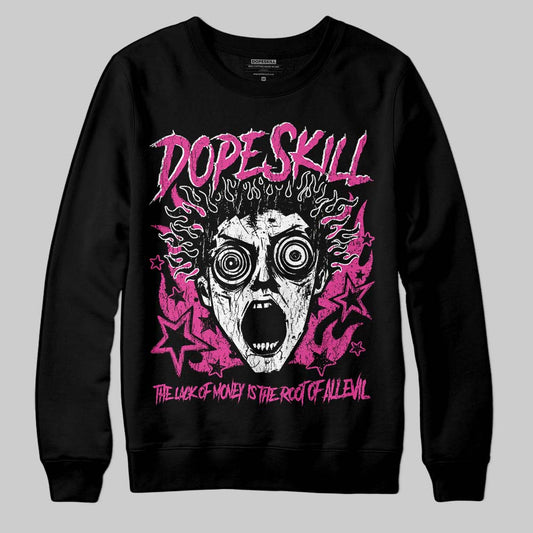 Pink Sneakers DopeSkill Sweatshirt Root of Evil Graphic Streetwear - Black