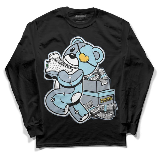 Jordan 13 “Blue Grey” DopeSkill Long Sleeve T-Shirt Bear Steals Sneaker Graphic Streetwear - Black