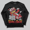 Jordan 14 Retro Ferrari (2025) DopeSkill Long Sleeve T-Shirt Born To Be Rich Graphic Streetwear - Black