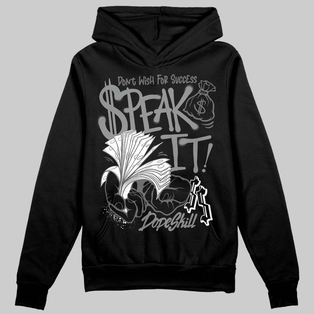 Jordan 4 “Black Cat” (2025) DopeSkill Hoodie Sweatshirt Speak It Graphic Streetwear - Black