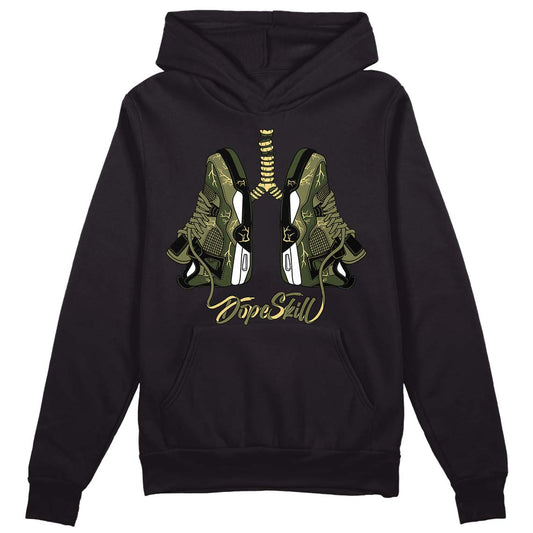 Jordan 4 Retro SE Craft Medium Olive DopeSkill Hoodie Sweatshirt Breathe Graphic Streetwear - Black