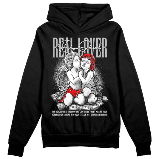 Jordan 1 Low OG “Shadow” DopeSkill Hoodie Sweatshirt Real Lover Graphic Streetwear - Black