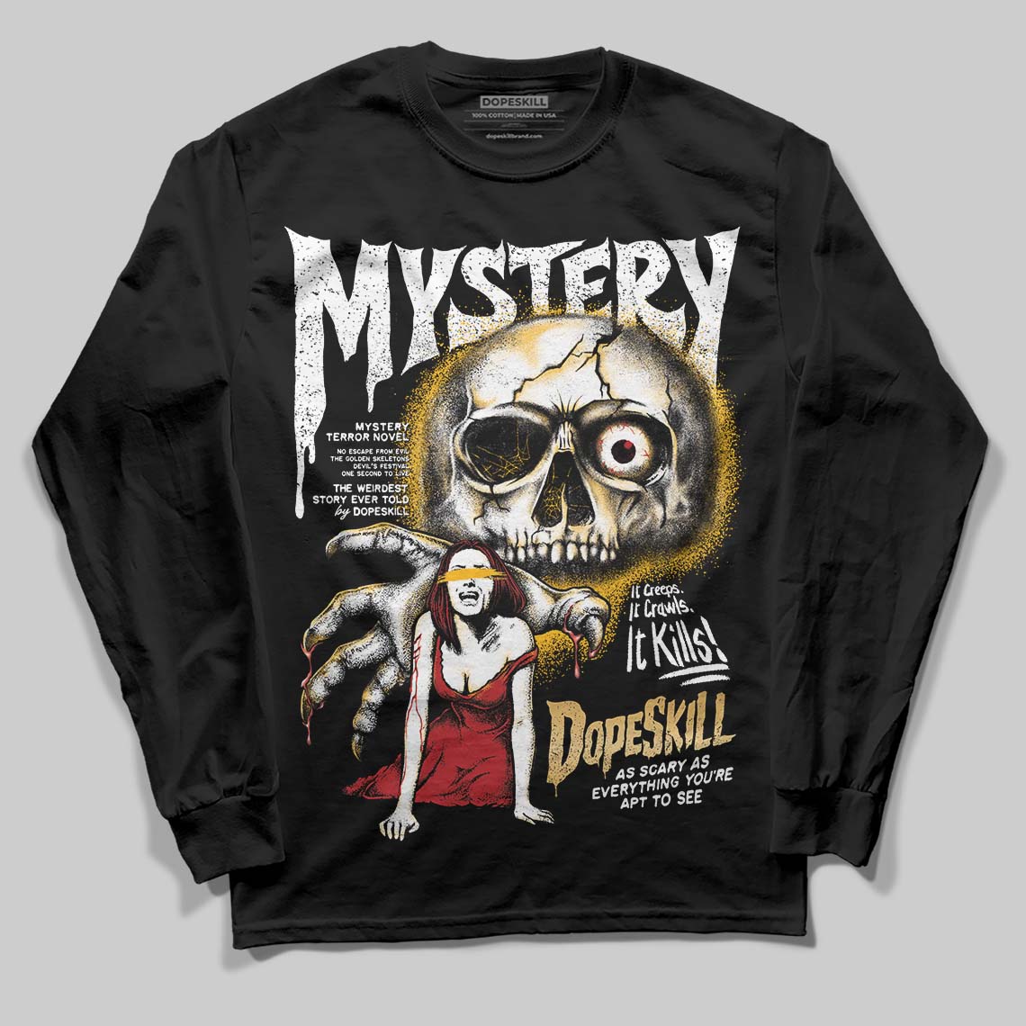 Jordan 12 Retro 'Taxi' 2025 DopeSkill Long Sleeve T-Shirt Mystery Ghostly Grasp Graphic Streetwear - Black