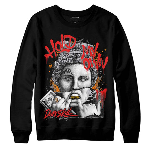 Grey Sneakers DopeSkill Sweatshirt Hold My Own Graphic Streetwear - Black