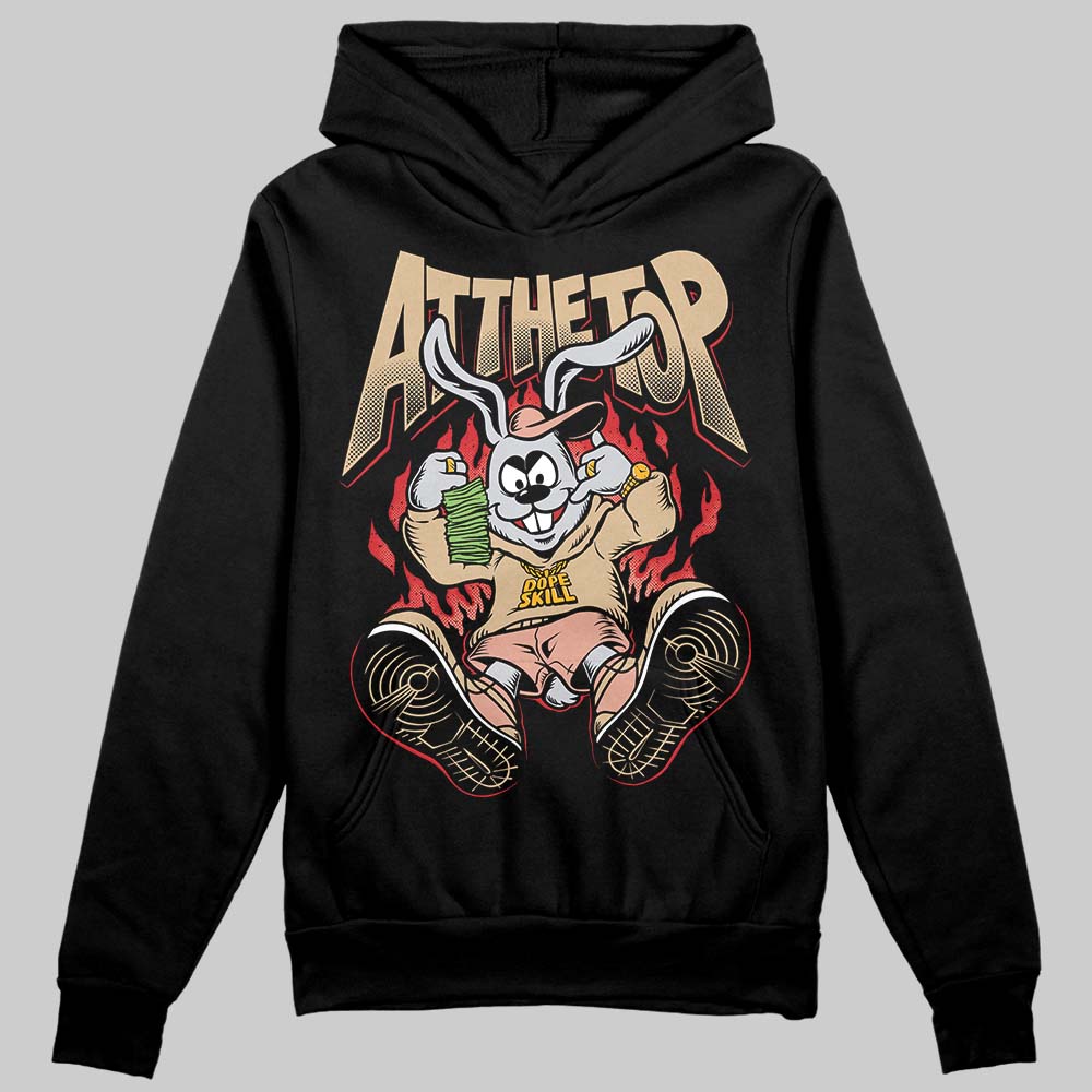 TAN Sneakers DopeSkill Hoodie Sweatshirt At The Top Graphic Streetwear - Black