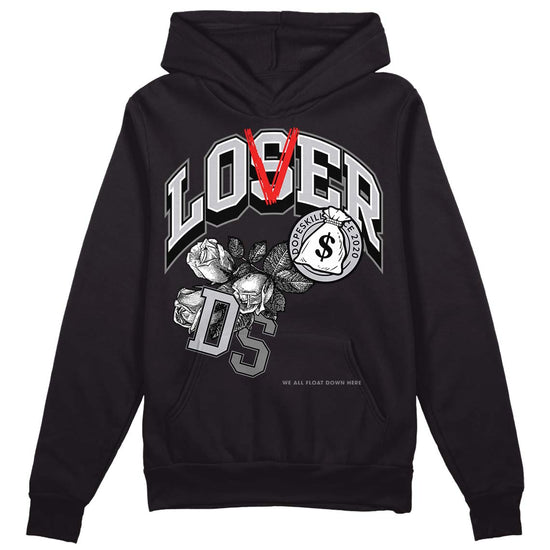 Grey Sneakers DopeSkill Hoodie Sweatshirt Loser Lover Graphic Streetwear - Black