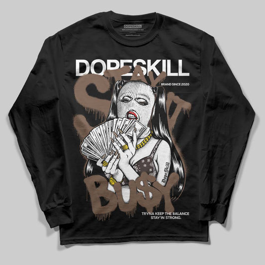 SoleFly x Air Jordan 12 Retro SP 'Cafecito/Baroque Brown' DopeSkill Long Sleeve T-Shirt Stay It Busy Graphic Streetwear - Black