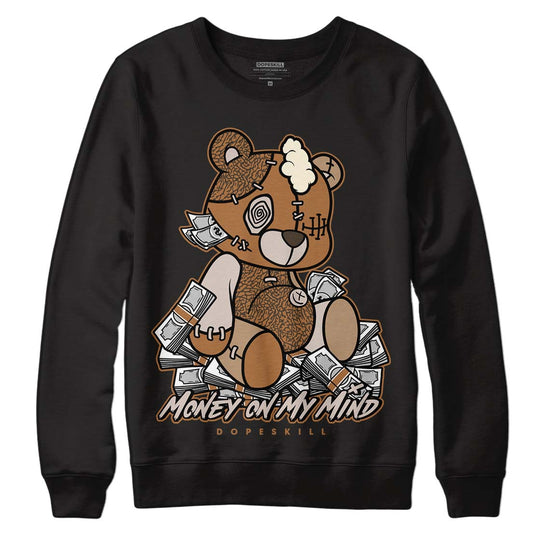 Jordan 3 Retro Palomino DopeSkill Sweatshirt MOMM Bear Graphic Streetwear - Black