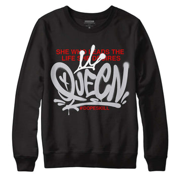 Jordan 2 Retro "Black Cement" DopeSkill Sweatshirt Queen Graphic Streetwear - Black