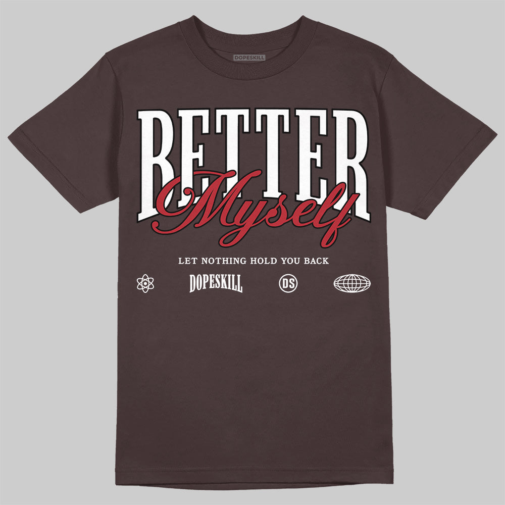 SoleFly x Air Jordan 12 Retro SP 'Cafecito/Baroque Brown' DopeSkill T-Shirt Better Myself Graphic Streetwear - Dark Chocolate
