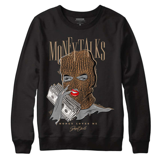 Jordan 3 Retro Palomino DopeSkill Sweatshirt Money Talks Graphic Streetwear - Black