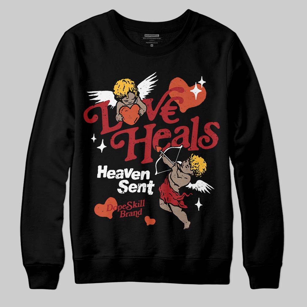 Nigel Sylvester x Air Jordan 4 ‘Brick by Brick’ DopeSkill Sweatshirt New Love Heals Graphic Streetwear - Black