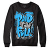 Jordan 2 Low "University Blue" DopeSkill Sweatshirt New Paid In Full Graphic Streetwear - Black