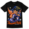 Dunk Low Futura Orange Blaze DopeSkill T-Shirt Heaven Sent Graphic Streetwear - Black