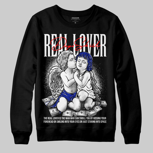 Dunk Low Racer Blue White DopeSkill Sweatshirt Real Lover Graphic Streetwear - Black