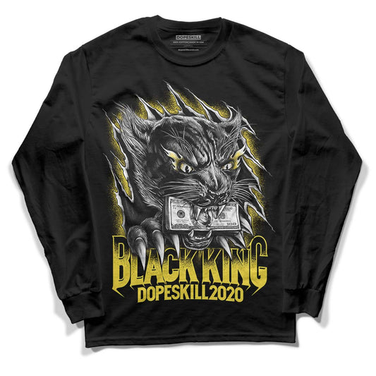 Wmns Air Jordan 11 Low 'Yellow Snakeskin' DopeSkill Long Sleeve T-Shirt Black King Graphic Streetwear - Black