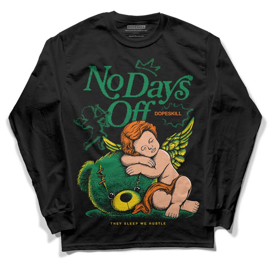 Green Sneakers DopeSkill Long Sleeve T-Shirt New No Days Off Graphic Streetwear - Black 