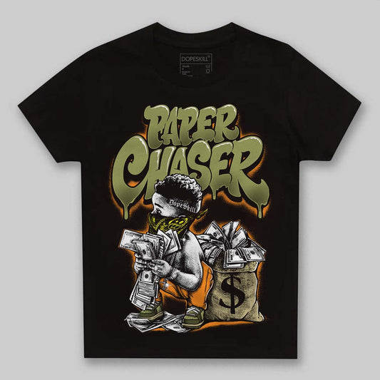 Olive Sneakers DopeSkill Toddler Kids T-shirt Paper Chaser Boy Graphic Streetwear - Black
