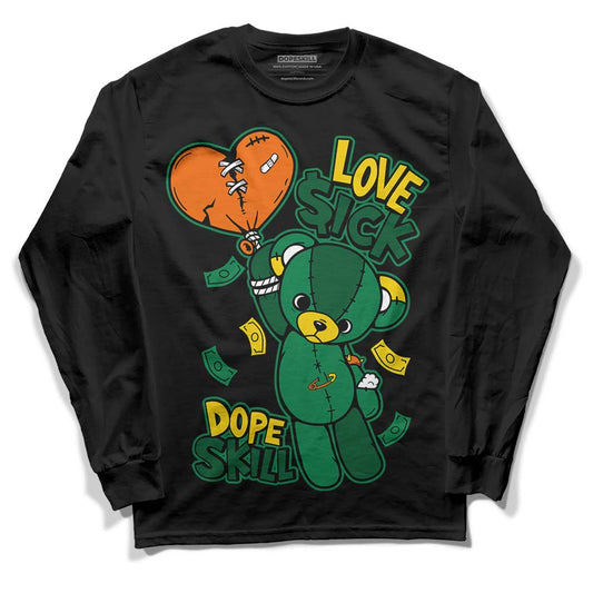 Green Sneakers DopeSkill Long Sleeve T-Shirt Love Sick Graphic Streetwear - Black