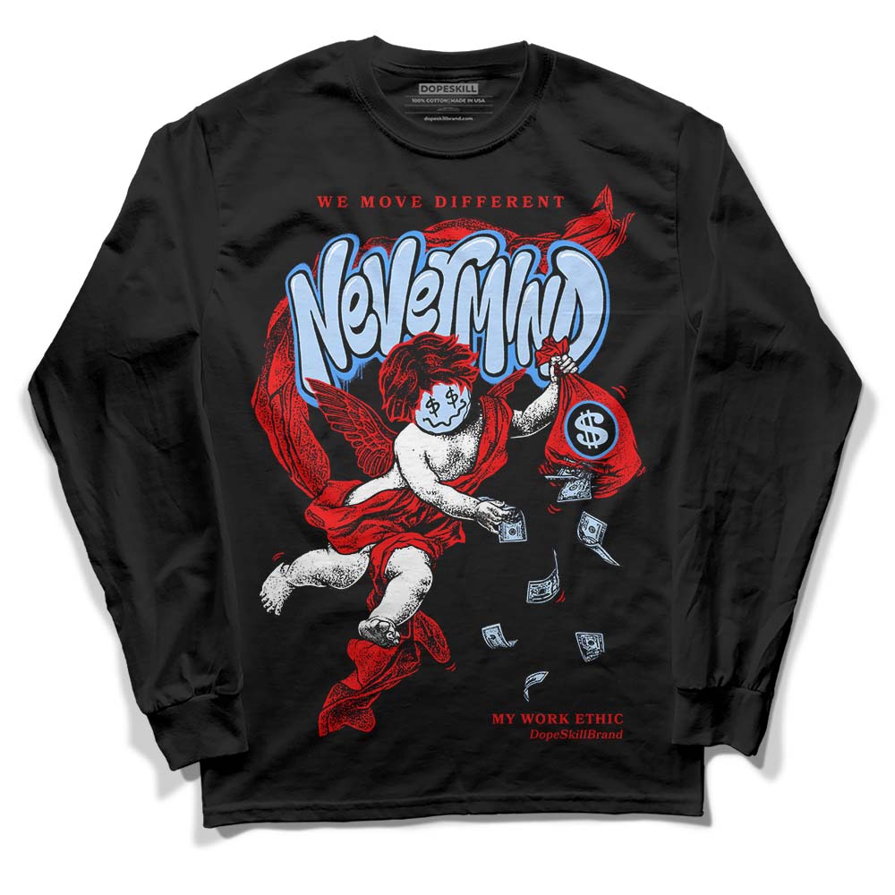 Jordan 11 Retro Cherry DopeSkill Long Sleeve T-Shirt Nevermind Graphic Streetwear - Black