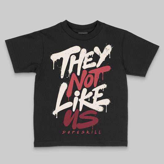 Jordan 4 “Sierra Red" DopeSkill Toddler Kids T-shirt They Not Like Us Graphic Streetwear - black
