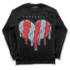 Jordan 4 “Bred Reimagined” DopeSkill Long Sleeve T-Shirt Slime Drip Heart Graphic Streetwear - Black