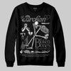 Jordan 4 “Black Cat” (2025) DopeSkill Sweatshirt Broken Bones Graphic Streetwear - Black