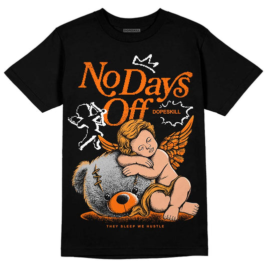 Orange, Black & White Sneakers DopeSkill T-Shirt New No Days Off Graphic Streetwear - Black