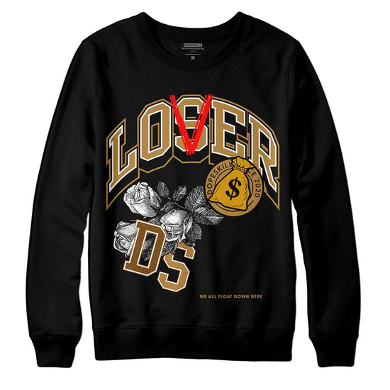 Jordan 13 Wheat 2023 DopeSkill Sweatshirt Loser Lover Graphic Streetwear - Black