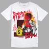 Jordan 4 Red Thunder DopeSkill T-Shirt Drip'n Never Tripp'n Graphic Streetwear - White