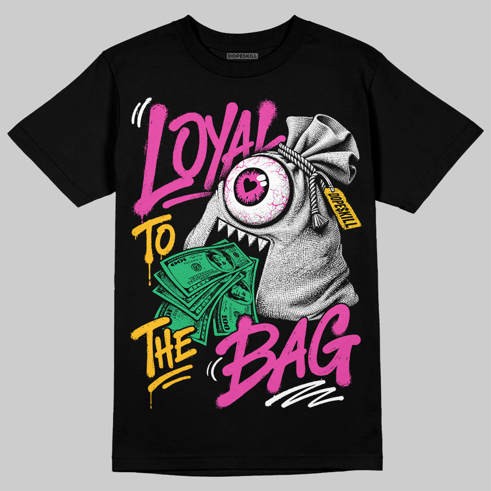 Jordan 4 Comic DopeSkill T-Shirt Loyal To The Bag Graphic Streetwear - Black