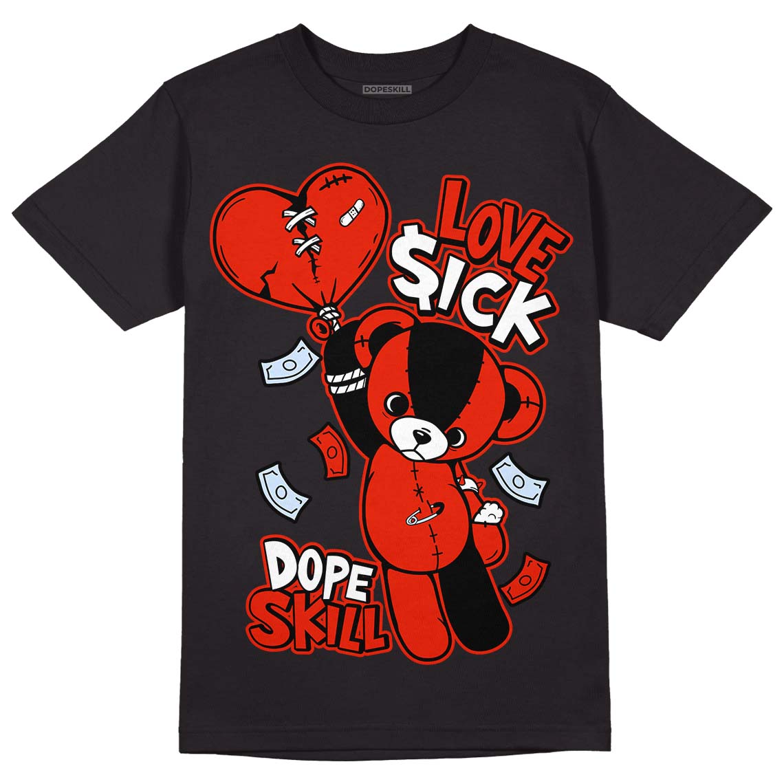 Jordan 6 Retro Toro Bravo DopeSkill T-shirt Love Sick Graphic Streetwear - Black