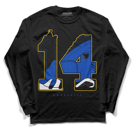 Jordan 14 “Laney” DopeSkill Long Sleeve T-Shirt Number 14 Graphic Streetwear - Black