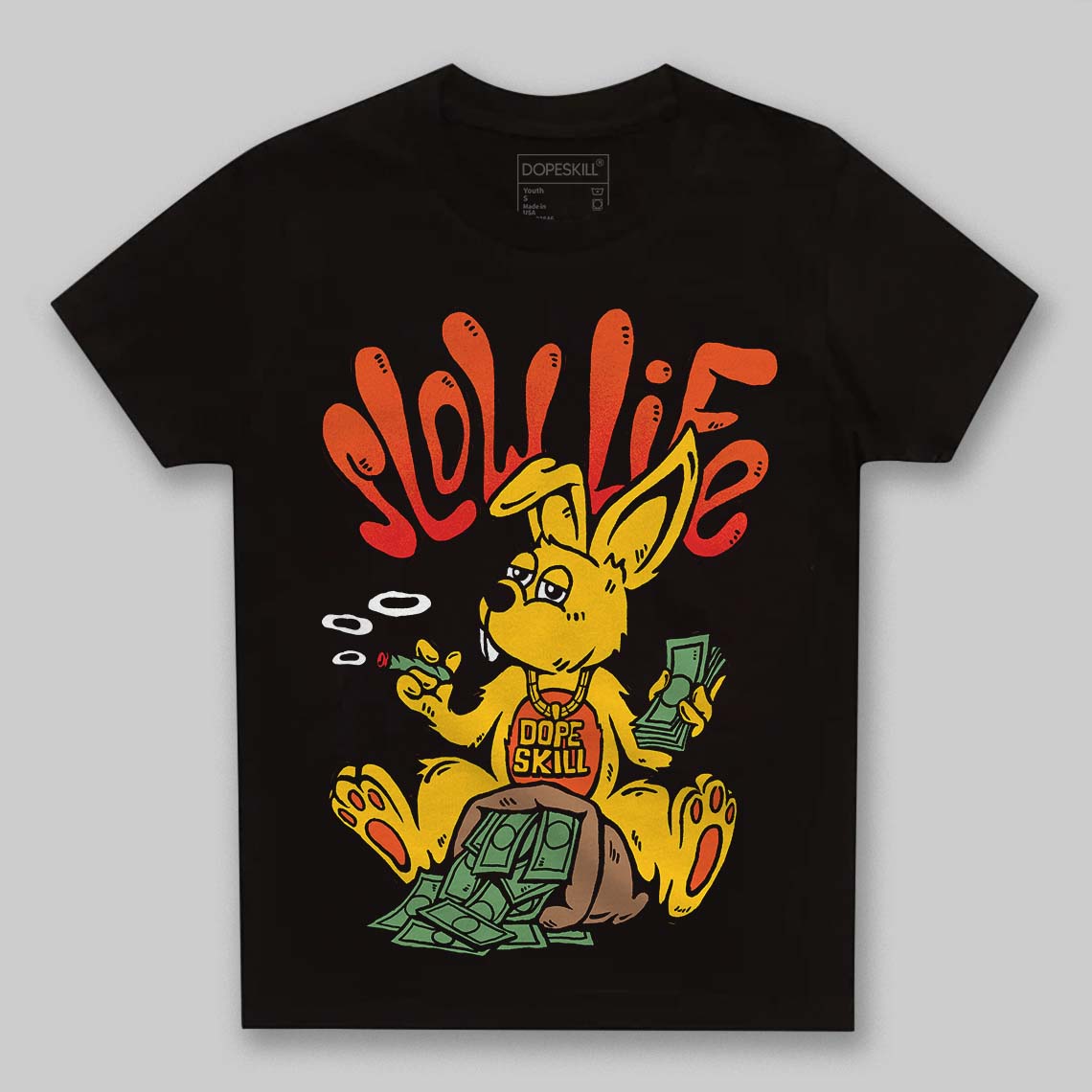Yellow Sneakers DopeSkill Toddler Kids T-shirt Slow Life Graphic Streetwear - black