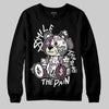 A Ma Maniére x Air Jordan 5 “Violet Ore” DopeSkill Sweatshirt Smile Through The Pain Graphic Streetwear - Black