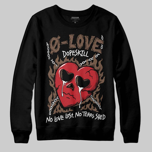 Jordan 9 'Olive' DopeSkill Sweatshirt Crying Heart Graphic Streetwear - Black