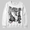 Jordan 14 "Black/White" DopeSkill Sweatshirt Trust God Graphic Streetwear - White