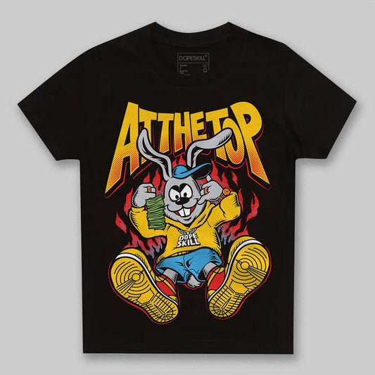 Yellow Sneakers DopeSkill Toddler Kids T-shirt At The Top Graphic Streetwear - black