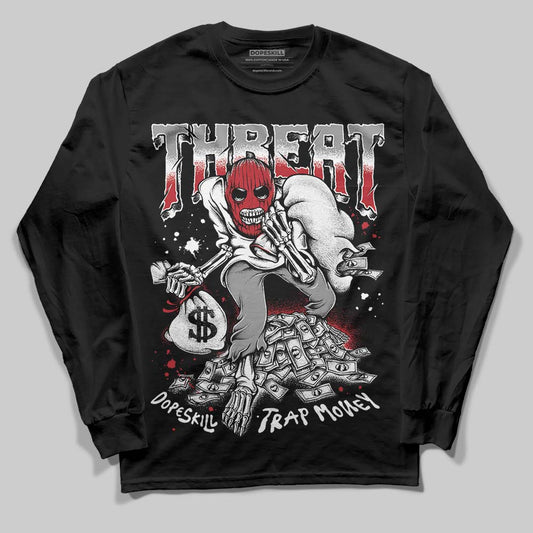 Jordan 14 Retro ‘Black Toe’ DopeSkill Long Sleeve T-Shirt Threat Graphic Streetwear - Black