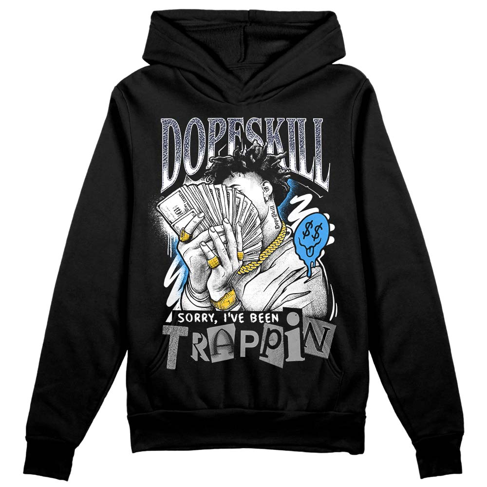 Jordan Spiz’ike Low “White/Obsidian” DopeSkill Hoodie Sweatshirt Sorry I've Been Trappin Graphic Streetwear - Black