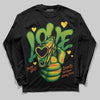 Green Sneakers DopeSkill Long Sleeve T-Shirt Love Shot Graphic Streetwear - Black